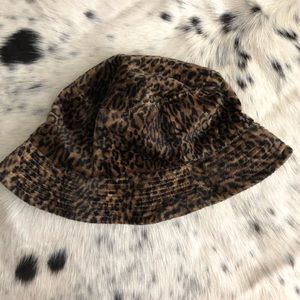 Vintage Brown Cheetah Print Bucket Hat
